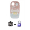 MARSİLYAN™- iPhone 15 Pro Max Kılıf Akış Yansıma - Siyah Bilvis 5in1 5D Magic Hayalet Cam Ekran Koruyucu + PVD Metal Kamera Lens - TU