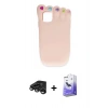 MARSİLYAN™- iPhone 15 Pro Max Kılıf Akış Yansıma - Siyah Bilvis 5in1 5D Magic Hayalet Cam Ekran Koruyucu + Raze Metal Kamera Lens - TMGI