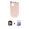 MARSİLYAN™- iPhone 15 Pro Max Kılıf Akış Yansıma - Siyah Bilvis 5in1 5D Magic Hayalet Cam Ekran Koruyucu + PVD Metal Kamera Lens - TU