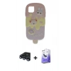MARSİLYAN™- iPhone 15 Pro Max Kılıf Akış Yansıma - Siyah Bilvis 5in1 5D Magic Hayalet Cam Ekran Koruyucu + Raze Metal Kamera Lens - LT