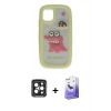 MARSİLYAN™- iPhone 15 Pro Max Kılıf Akış Yansıma - Siyah Bilvis 5in1 5D Magic Hayalet Cam Ekran Koruyucu + PVD Metal Kamera Lens - SH