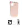 MARSİLYAN™- iPhone 15 Pro Max Kılıf Akış Yansıma - Siyah Bilvis Hayalet Cam Ekran Koruyucu + Lacivert PVD Metal Kamera Lens