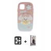 MARSİLYAN™- iPhone 15 Pro Max Kılıf Akış Yansıma - Siyah Bilvis Hayalet Cam Ekran Koruyucu + PVD Metal Kamera Lens - LT