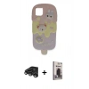 MARSİLYAN™- iPhone 15 Pro Max Kılıf Akış Yansıma - Siyah Bilvis Hayalet Cam Ekran Koruyucu + Raze Metal Kamera Lens - TMGI