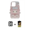 MARSİLYAN™- iPhone 15 Pro Max Kılıf Akış Yansıma - Siyah Buffer Cam Ekran Koruyucu + PVD Metal Kamera Lens - LT