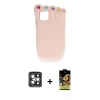 MARSİLYAN™- iPhone 15 Pro Max Kılıf Akış Yansıma - Siyah Buffer Cam Ekran Koruyucu + PVD Metal Kamera Lens - GI