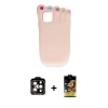 MARSİLYAN™- iPhone 15 Pro Max Kılıf Akış Yansıma - Siyah Buffer Cam Ekran Koruyucu + PVD Metal Kamera Lens - TU