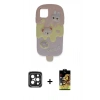 MARSİLYAN™- iPhone 15 Pro Max Kılıf Akış Yansıma - Siyah Buffer Cam Ekran Koruyucu + PVD Metal Kamera Lens - SH