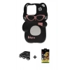 MARSİLYAN™- iPhone 15 Pro Max Kılıf Akış Yansıma - Siyah Buffer Cam Ekran Koruyucu + Raze Metal Kamera Lens - GS