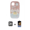 MARSİLYAN™- iPhone 15 Pro Max Kılıf Akış Yansıma - Siyah Buffer Hayalet Cam Ekran Koruyucu + Gri PVD Metal Kamera Lens