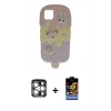 MARSİLYAN™- iPhone 15 Pro Max Kılıf Akış Yansıma - Siyah Buffer Hayalet Cam Ekran Koruyucu + PVD Metal Kamera Lens - GS