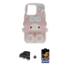 MARSİLYAN™- iPhone 15 Pro Max Kılıf Akış Yansıma - Siyah Buffer Hayalet Cam Ekran Koruyucu + Raze Metal Kamera Lens - GS