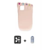 MARSİLYAN™- iPhone 15 Pro Max Kılıf Akış Yansıma - Siyah Joko Magic 5D Cam + PVD Metal Kamera Lens - SH