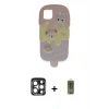 MARSİLYAN™- iPhone 15 Pro Max Kılıf Akış Yansıma - Siyah Joko Magic 5D Hayalet Cam + PVD Metal Kamera Lens - LT