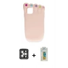 MARSİLYAN™- iPhone 15 Pro Max Kılıf Akış Yansıma - Siyah Polymer Nano Ekran Koruyucu + PVD Metal Kamera Lens - GI