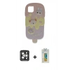MARSİLYAN™- iPhone 15 Pro Max Kılıf Akış Yansıma - Siyah Polymer Nano Ekran Koruyucu + PVD Metal Kamera Lens - GI