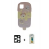 MARSİLYAN™- iPhone 15 Pro Max Kılıf Akış Yansıma - Siyah Polymer Nano Ekran Koruyucu + PVD Metal Kamera Lens - LT