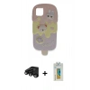 MARSİLYAN™- iPhone 15 Pro Max Kılıf Akış Yansıma - Siyah Polymer Nano Ekran Koruyucu + Raze Metal Kamera Lens - SH