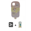 MARSİLYAN™- iPhone 15 Pro Max Kılıf Akış Yansıma - Siyah Polymer Nano Ekran Koruyucu + PVD Metal Kamera Lens - SH
