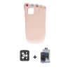 MARSİLYAN™- iPhone 15 Pro Max Kılıf Akış Yansıma - Siyah Vanessa Magic Cam + PVD Metal Kamera Lens - GI