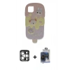 MARSİLYAN™- iPhone 15 Pro Max Kılıf Akış Yansıma - Siyah Vanessa Magic Cam + PVD Metal Kamera Lens - GS