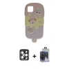 MARSİLYAN™- iPhone 15 Pro Max Kılıf Akış Yansıma - Siyah Vanessa Magic Cam + PVD Metal Kamera Lens - LT