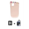 MARSİLYAN™- iPhone 15 Pro Max Kılıf Akış Yansıma - Siyah Vanessa Magic Cam + PVD Metal Kamera Lens - SH