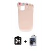 MARSİLYAN™- iPhone 15 Pro Max Kılıf Akış Yansıma - Siyah Vanessa Magic Cam + PVD Metal Kamera Lens - TU