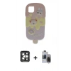 MARSİLYAN™- iPhone 15 Pro Max Kılıf Akış Yansıma - Siyah Vanessa Magic Hayalet Cam + PVD Metal Kamera Lens - GI