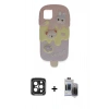 MARSİLYAN™- iPhone 15 Pro Max Kılıf Akış Yansıma - Siyah Vanessa Magic Hayalet Cam + PVD Metal Kamera Lens - SH
