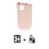 MARSİLYAN™- iPhone 15 Pro Max Kılıf Akış Yansıma - Siyah Vanessa Magic Hayalet Cam + PVD Metal Kamera Lens - GS