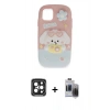 MARSİLYAN™- iPhone 15 Pro Max Kılıf Akış Yansıma - Siyah Vanessa Magic Hayalet Cam + PVD Metal Kamera Lens - SH