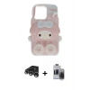 MARSİLYAN™- iPhone 15 Pro Max Kılıf Akış Yansıma - Siyah Vanessa Magic Hayalet Cam + Raze Metal Kamera Lens - GS