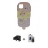 MARSİLYAN™- iPhone 15 Pro Max Kılıf Akış Yansıma - Siyah Vanessa Magic Hayalet Cam + Raze Metal Kamera Lens - SH