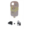 MARSİLYAN™- iPhone 15 Pro Max Kılıf Akış Yansıma - Siyah Vanessa Magic Hayalet Cam + Raze Metal Kamera Lens - LT