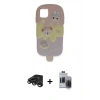 MARSİLYAN™- iPhone 15 Pro Max Kılıf Akış Yansıma - Siyah Vanessa Magic Hayalet Cam + Raze Metal Kamera Lens - TMGI