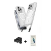 MARSİLYAN™- iPhone 15 Pro Max Kılıf Atlas Doku Koleksiyonu - Şeffaf Pasifik Cam Ekran Koruyucu + Raze Metal Kamera Lens - GS