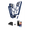 MARSİLYAN™- iPhone 15 Pro Max Kılıf Atlas Doku Koleksiyonu - Siyah 3D Antistatik Mat Seramik Nano Ekran Koruyucu + Raze Metal Kamera Lens - GS