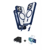 MARSİLYAN™- iPhone 15 Pro Max Kılıf Atlas Doku Koleksiyonu - Siyah 3D Antistatik Seramik Nano Ekran Koruyucu + Raze Metal Kamera Lens - LT