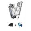 MARSİLYAN™- iPhone 15 Pro Max Kılıf Atlas Doku Koleksiyonu - Siyah 3D Antistatik Seramik Nano Ekran Koruyucu + Raze Metal Kamera Lens - TMGI