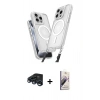 MARSİLYAN™- iPhone 15 Pro Max Kılıf Atlas Doku Koleksiyonu - Siyah Bilvis 3D Mat Cam Ekran Koruyucu + Raze Metal Kamera Lens - LT