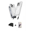 MARSİLYAN™- iPhone 15 Pro Max Kılıf Atlas Doku Koleksiyonu - Siyah Bilvis 3D Mat Cam Ekran Koruyucu + Raze Metal Kamera Lens - SH