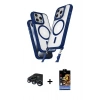 MARSİLYAN™- iPhone 15 Pro Max Kılıf Atlas Doku Koleksiyonu - Siyah Buffer Hayalet Cam Ekran Koruyucu + Raze Metal Kamera Lens - LT