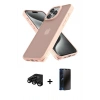 MARSİLYAN™- iPhone 15 Pro Max Kılıf Atlas Form - Siyah 3D Antistatik Hayalet Cam Ekran Koruyucu + Raze Metal Kamera Lens - SH
