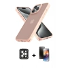 MARSİLYAN™- iPhone 15 Pro Max Kılıf Atlas Form - Siyah 3D Antistatik Mat Seramik Nano Ekran Koruyucu + PVD Metal Kamera Lens - GI