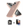 MARSİLYAN™- iPhone 15 Pro Max Kılıf Atlas Form - Siyah 3D Antistatik Mat Seramik Nano Ekran Koruyucu + PVD Metal Kamera Lens - TU