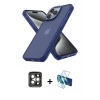 MARSİLYAN™- iPhone 15 Pro Max Kılıf Atlas Form - Siyah 3D Antistatik Seramik Nano Ekran Koruyucu + PVD Metal Kamera Lens - GI