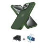 MARSİLYAN™- iPhone 15 Pro Max Kılıf Atlas Form - Siyah 3D Antistatik Seramik Nano Ekran Koruyucu + Lacivert Raze Metal Kamera Lens