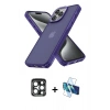 MARSİLYAN™- iPhone 15 Pro Max Kılıf Atlas Form - Siyah 3D Antistatik Seramik Nano Ekran Koruyucu + PVD Metal Kamera Lens - LT