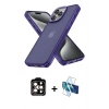 MARSİLYAN™- iPhone 15 Pro Max Kılıf Atlas Form - Siyah 3D Antistatik Seramik Nano Ekran Koruyucu + PVD Metal Kamera Lens - TU